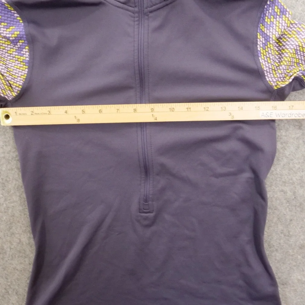 Nike Pro Sweatshirt Womens Medium Purple 1/2 Zip Fleece Mock Neck Active Gym